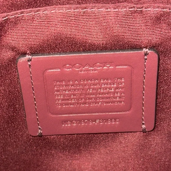 Coach Dark Brown and Burgundy Satchel - Picture 6 of 11